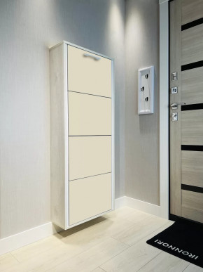 Обувница 4-х секционная Лайт Стекло Капучино в Тюмени - mebel-tymen.ru | фото