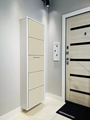 Обувница 5-ти секционная Лайт Стекло Капучино в Тюмени - mebel-tymen.ru | фото