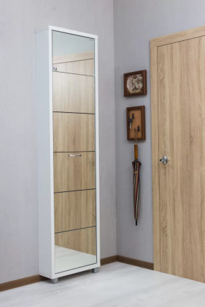 Обувница 5-ти секционная Люкс Твикс Зеркало в Тюмени - mebel-tymen.ru | фото