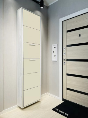 Обувница 6-ти секционная Лайт Стекло Капучино в Тюмени - mebel-tymen.ru | фото