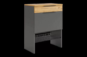 Обувница Баско графит/дуб крафт золотой в Тюмени - mebel-tymen.ru | фото
