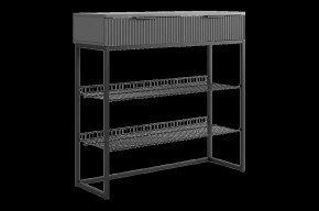 Обувница Классная 1 графит/графит матовый/черный муар в Тюмени - mebel-tymen.ru | фото