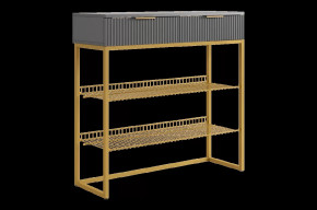 Обувница Классная 1 графит/графит матовый/золото в Тюмени - mebel-tymen.ru | фото