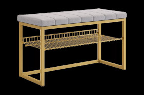 Обувница Классная 2 золото/оникс (велюр) в Тюмени - mebel-tymen.ru | фото