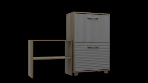 Обувница Копенгаген 2 ящика (Дуб Самдал/Серый графит) в Тюмени - mebel-tymen.ru | фото