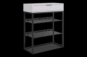 Обувница Вельвет белое дерево/белый матовый/золото в Тюмени - mebel-tymen.ru | фото