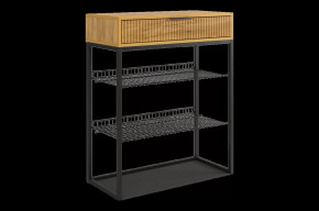 Обувница Вельвет дуб крафт золотой/акация светлая/черный муар в Тюмени - mebel-tymen.ru | фото