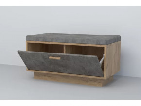 Обувница Эго Об-1, дуб крафт золотой/камень темный, цоколь Диал в Тюмени - mebel-tymen.ru | фото