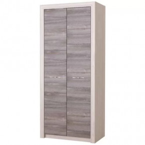 ОКТАВА Шкаф 2С (2дв) (ш940*г570*в2170мм), дуб клабхаус серый / ясень анкор светлый с перегородкой в Тюмени - mebel-tymen.ru | фото