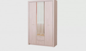 ОКТАВА Шкаф 3С2Я с зерк. (3дв, 2ящ) (ш1340*г570*в2170мм), ясень анкор светлый (5уп) в Тюмени - mebel-tymen.ru | фото