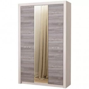 ОКТАВА Шкаф с зер. 2С1ЗР (3дв) (ш1340*г470*в2170мм), дуб клабхаус серый в Тюмени - mebel-tymen.ru | фото