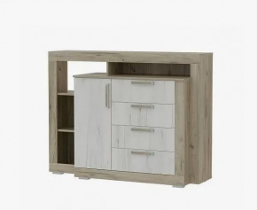 Ольга 19 Комод 1ЛДСП (Фант) Дуб крафт серый/Дуб крафт белый в Тюмени - mebel-tymen.ru | фото