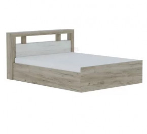 Ольга 19  Кровать двойная 1600 без основания ЛДСП (Фант) Дуб крафт серый/Дуб крафт белый в Тюмени - mebel-tymen.ru | фото