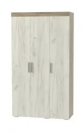 Ольга 19 Шкаф 3-х дверный  ЛДСП (Фант) Дуб крафт серый/Дуб крафт белый в Тюмени - mebel-tymen.ru | фото
