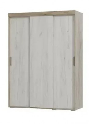 Ольга 19 Шкаф купе 3-х дверный ЛДСП(Фант Дуб крафт серый/Дуб крафт белый в Тюмени - mebel-tymen.ru | фото