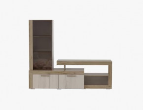 Ольга 19 Тумба для теле-радио аппаратуры №2 ЛДСП (Фант) Дуб крафт серый/Дуб крафт белый в Тюмени - mebel-tymen.ru | фото