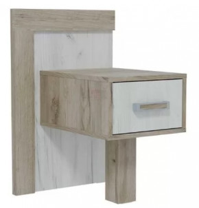 Ольга 19 Тумба прикроватная ЛДСП (Фант) Дуб крафт серый/Дуб крафт белый в Тюмени - mebel-tymen.ru | фото