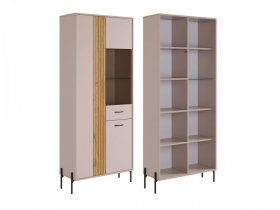 Шкаф двухдверный (со стеклом) Доминика в Тюмени - mebel-tymen.ru | фото