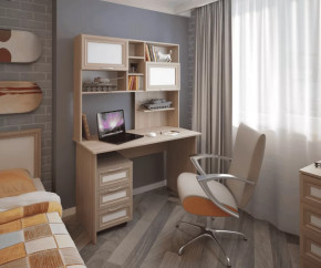 Остин подростковая М11 Стол прямой и М14 Надстройка стола универсальная в Тюмени - mebel-tymen.ru | фото