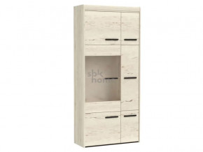 Пенал Мале М-4 широкий со стеклянной дверью, дуб галифакс белый в Тюмени - mebel-tymen.ru | фото