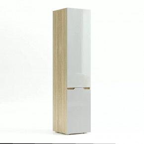 Пенал ТРИО Дуб сонома светлый/Белый глянец в Тюмени - mebel-tymen.ru | фото