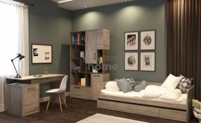 Подростковая Денвер, набор №1, риббек серый/камень темный в Тюмени - mebel-tymen.ru | фото