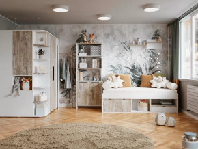 Подростковая Линц №1 Белый/Дуб юкон в Тюмени - mebel-tymen.ru | фото