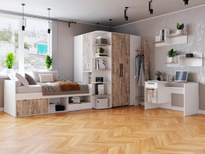 Подростковая Линц №2 Белый/Дуб юкон в Тюмени - mebel-tymen.ru | фото