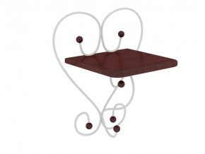 Полка настенная Милсон коричневая-металл белый в Тюмени - mebel-tymen.ru | фото