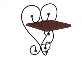 Полка настенная Милсон коричневая-металл черный в Тюмени - mebel-tymen.ru | фото