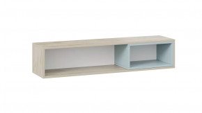 Полка настенная «Оливер» Дуб крафт серый, Белый, Серо-голубой в Тюмени - mebel-tymen.ru | фото