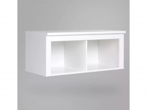 Полка навесная 2 секции Сага белая в Тюмени - mebel-tymen.ru | фото