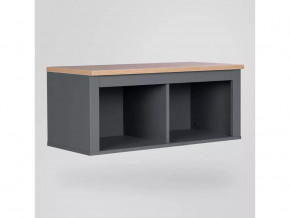 Полка навесная 2 секции Сага серая/ясень в Тюмени - mebel-tymen.ru | фото