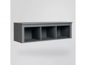 Полка навесная 3 секции Сага серая в Тюмени - mebel-tymen.ru | фото