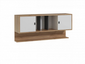 Полка навесная  "Омега 3" Золотистый/антрацит/белый в Тюмени - mebel-tymen.ru | фото