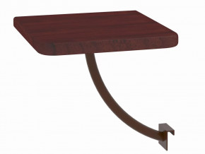 Полка прикроватная квадратная Милсон коричневая в Тюмени - mebel-tymen.ru | фото