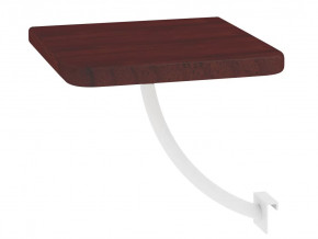 Полка прикроватная квадратная Милсон коричневая-металл белый в Тюмени - mebel-tymen.ru | фото