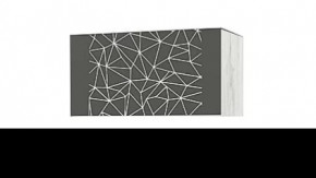 Полки подвесная с фасадом Кент-1 Секция-20 Дуб Крафт Белый/Антрацит в Тюмени - mebel-tymen.ru | фото