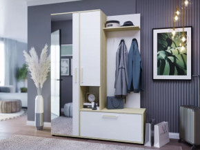 Прихожая Афина-1 Дуб сонома/Белый жемчуг в Тюмени - mebel-tymen.ru | фото