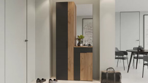 Прихожая «Асти» № 2 Дуб крафт золотой/Антрацит в Тюмени - mebel-tymen.ru | фото