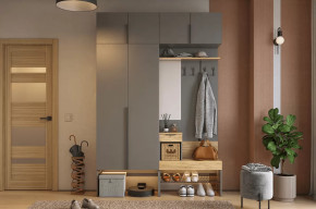 Прихожая Баско К5 графит/дуб крафт золотой в Тюмени - mebel-tymen.ru | фото