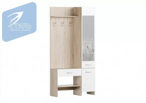 Прихожая "Домино 2 (У)" Дуб сонома светлый/Белый в Тюмени - mebel-tymen.ru | фото