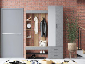 Прихожая Домино крафт золотой-бетон в Тюмени - mebel-tymen.ru | фото