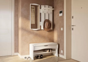 Прихожая ФЬЮЖЕН (ш900*г370мм), ЛДСП Рамух белый в Тюмени - mebel-tymen.ru | фото