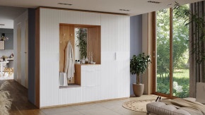 Прихожая «Хилтон» № 2 Дуб Крафт золотой, Белый матовый в Тюмени - mebel-tymen.ru | фото