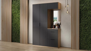 Прихожая «Хилтон» № 5 Дуб Крафт золотой, Графит матовый в Тюмени - mebel-tymen.ru | фото