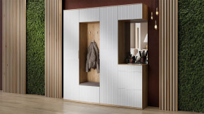 Прихожая «Хилтон» №7 Дуб Крафт золотой, Белый матовый в Тюмени - mebel-tymen.ru | фото