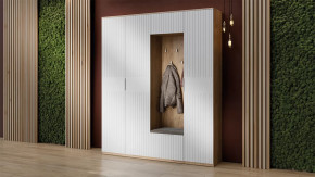 Прихожая «Хилтон» № 8 Дуб Крафт золотой, Белый матовый в Тюмени - mebel-tymen.ru | фото