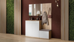 Прихожая «Хилтон» № 9 Дуб Крафт золотой, Белый матовый в Тюмени - mebel-tymen.ru | фото