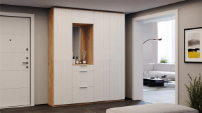 Прихожая «Хилтон» Дуб Крафт золотой, Белый матовый в Тюмени - mebel-tymen.ru | фото